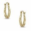 Thumbnail Image 0 of Child's Faceted Hoop Earrings in 14K Gold