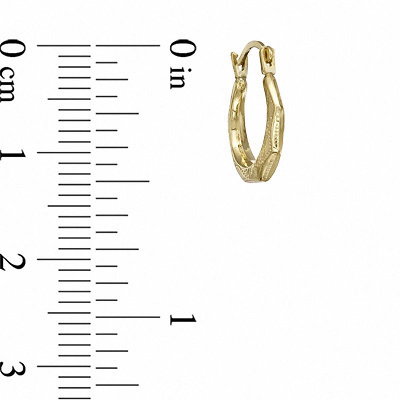 Child's Faceted Hoop Earrings in 14K Gold