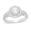 Thumbnail Image 0 of 1-3/4 CT. T.W. Celebration Ideal Diamond Frame Ornate Shank Engagement Ring in 14K White Gold (I/I1)