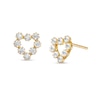 Thumbnail Image 0 of Child's Cubic Zirconia Heart Outline Stud Earrings in 14K Gold