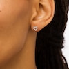 Thumbnail Image 1 of Child's Cubic Zirconia Heart Outline Stud Earrings in 14K Gold