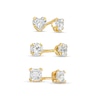 Thumbnail Image 0 of Child's Multi-Shaped Cubic Zirconia Three Pair Stud Earrings Set in 14K Gold