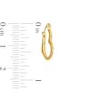 Thumbnail Image 2 of Child's Tilted Heart Hoop Earrings in 14K Gold