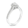Thumbnail Image 2 of Celebration Infinite™ 1 CT. T.W. Certified Pear-Shaped Diamond Frame Engagement Ring in 14K White Gold (I/SI2)