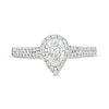 Thumbnail Image 3 of Celebration Infinite™ 1 CT. T.W. Certified Pear-Shaped Diamond Frame Engagement Ring in 14K White Gold (I/SI2)