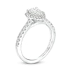 Thumbnail Image 2 of Celebration Infinite™ 1-3/8 CT. T.W. Certified Pear-Shaped Diamond Frame Engagement Ring in 14K White Gold (I/SI2)