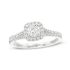 Thumbnail Image 0 of Celebration Infinite™ 1 CT. T.W. Certified Diamond Cushion-Shaped Frame Engagement Ring in 14K White Gold (I/SI2)