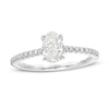 Thumbnail Image 0 of Celebration Infinite™ 1 CT. T.W. Certified Oval Diamond Solitaire Engagement Ring in 14K White Gold (I/SI2)