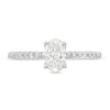 Thumbnail Image 3 of Celebration Infinite™ 1 CT. T.W. Certified Oval Diamond Solitaire Engagement Ring in 14K White Gold (I/SI2)