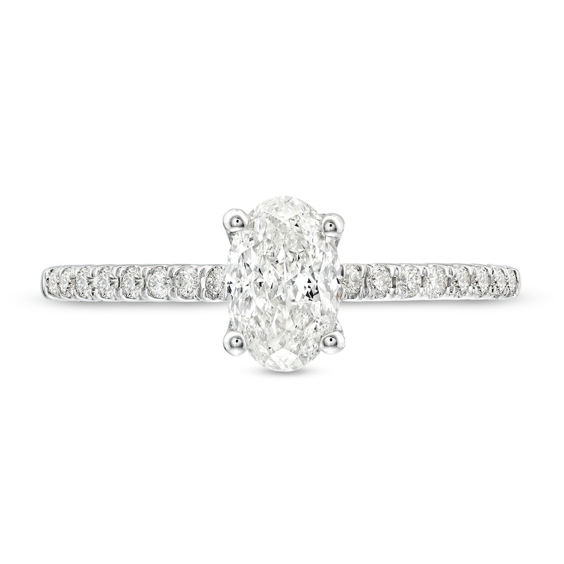Celebration Infinite™ 1 CT. T.W. Certified Oval Diamond Solitaire Engagement Ring in 14K White Gold (I/SI2)