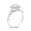 Thumbnail Image 2 of Celebration Infinite™ 1-5/8 CT. T.W. Certified Cushion-Cut Diamond Frame Engagement Ring in 14K White Gold (I/SI2)