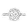 Thumbnail Image 3 of Celebration Infinite™ 1-5/8 CT. T.W. Certified Cushion-Cut Diamond Frame Engagement Ring in 14K White Gold (I/SI2)