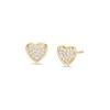 Thumbnail Image 0 of Child's Cubic Zirconia Cluster Heart Stud Earrings in 14K Gold