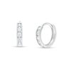 Thumbnail Image 0 of Child's Cubic Zirconia Five Stone Huggie Hoop Earrings in 14K White Gold