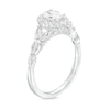 Thumbnail Image 2 of Celebration Infinite™ 1-1/2 CT. T.W. Certified Oval Diamond Frame Split Shank Engagement Ring in 14K White Gold (I/SI2)