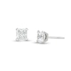 Thumbnail Image 0 of Child's 4.0mm Princess-Cut Cubic Zirconia Solitaire Stud Earrings in 14K White Gold