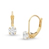 Thumbnail Image 0 of Child's 4.0mm Cubic Zirconia Drop Earrings in 14K Gold
