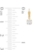 Thumbnail Image 1 of Child's 4.0mm Cubic Zirconia Drop Earrings in 14K Gold