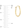 Thumbnail Image 1 of Child's 15.0mm Rope Edge Hoop Earrings in Hollow 14K Gold