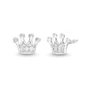 Thumbnail Image 0 of Child's Cubic Zirconia Crown Stud Earrings in 14K White Gold
