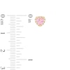 Thumbnail Image 1 of Child's Pink and White Cubic Zirconia Frame Heart Stud Earrings in 14K Gold