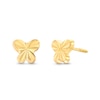 Thumbnail Image 0 of Child's Diamond-Cut Rounded Butterfly Stud Earrings in Hollow 14K Gold