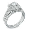 Thumbnail Image 1 of Previously Owned - Celebration Grand® 1 CT. T.W. Diamond Double Frame Bridal Set in 14K White Gold (H-I/I1)